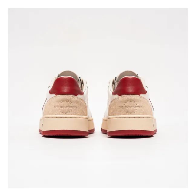 Legacy Leather and Suede Sneakers | Red