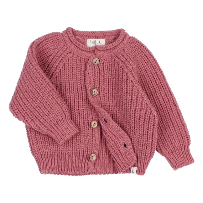 Wool Cardigan | Mauve