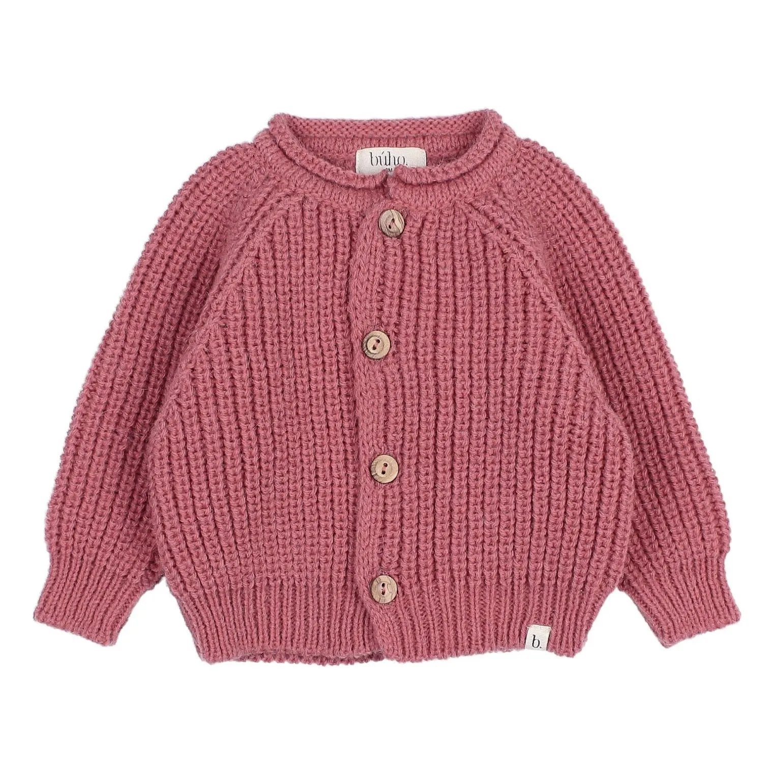 Búho Mauve Wool Cardigan