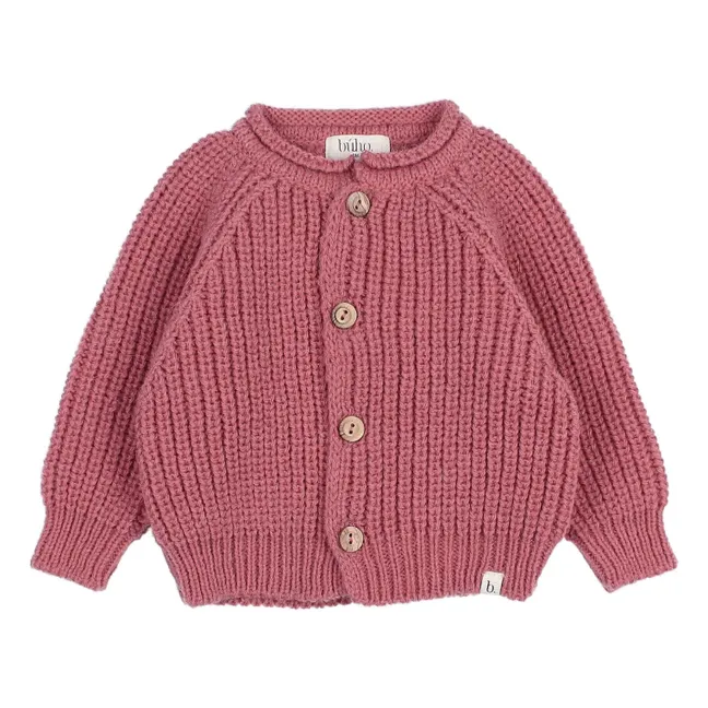 Wool Cardigan | Mauve