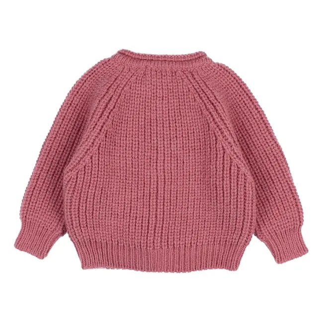 Wool Cardigan | Mauve