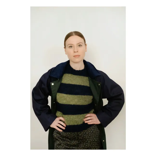 Pull Oversize Rayé | Bleu marine