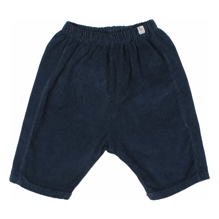 Sarouel Velours Côtelé Coton Bio | Bleu marine- Image produit n°0