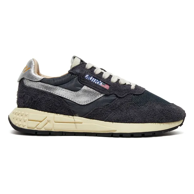 Reelwind Low Suede Metallic Sneakers | Black