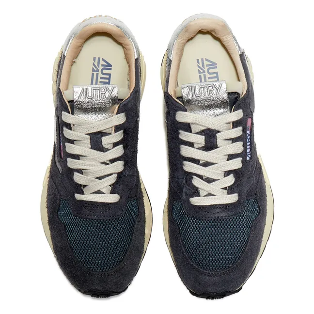 Reelwind Low Suede Metallic Sneakers | Black