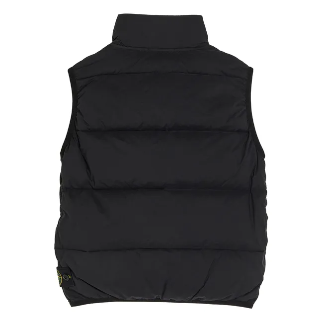 Doudoune Sans Manches Logo | Noir