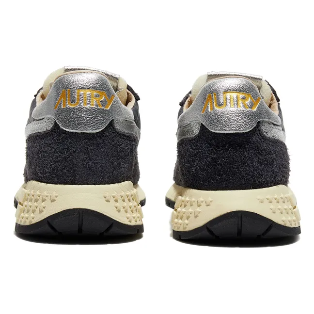 Reelwind Low Suede Metallic Sneakers | Black