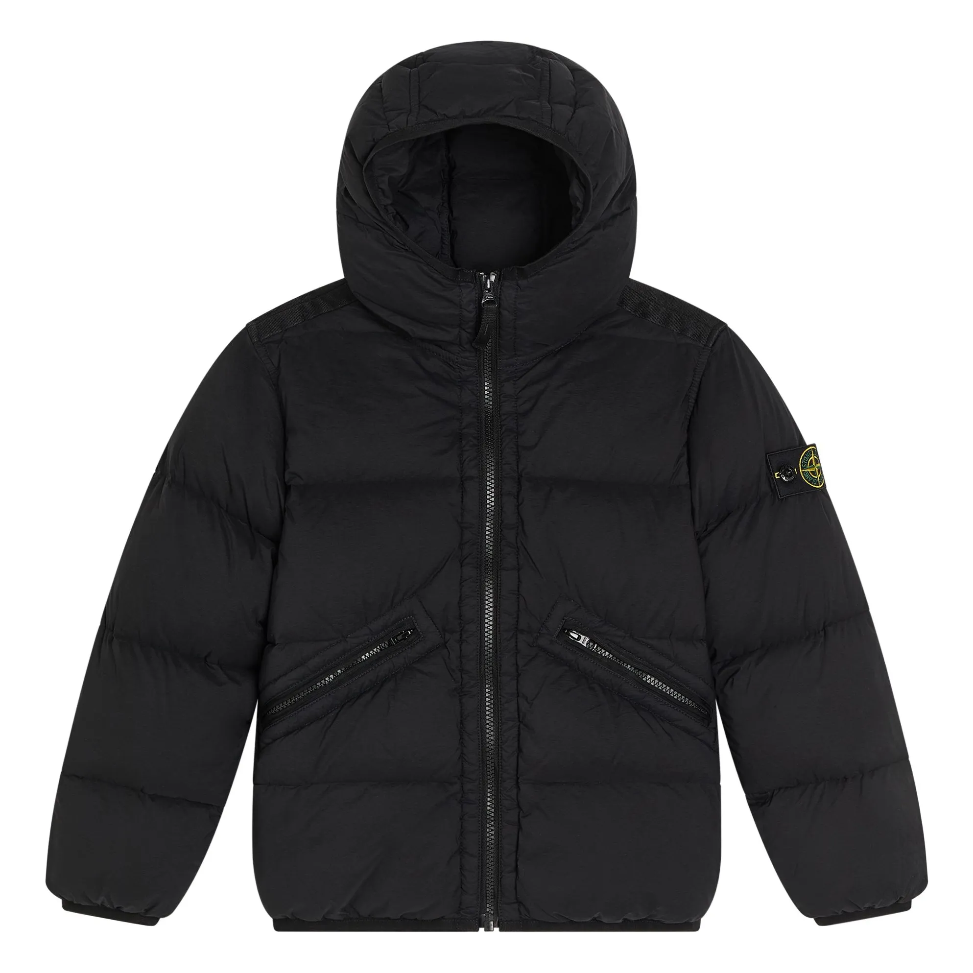 Stone Island Black Logo Down Jacket
