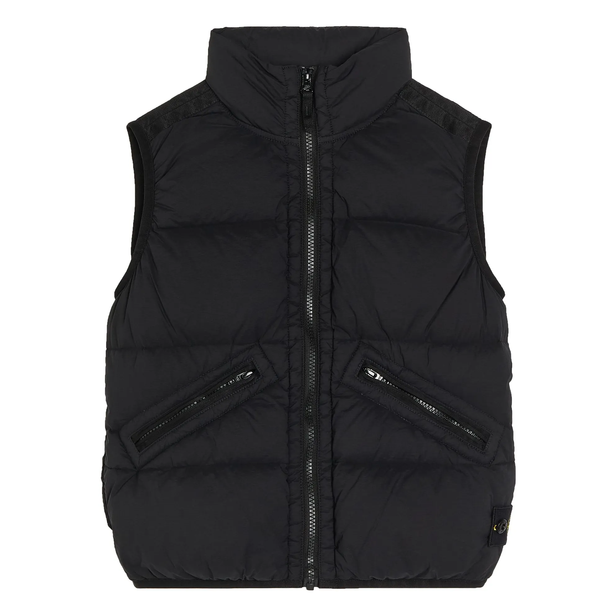 Stone Island Black Logo Sleeveless Down Jacket