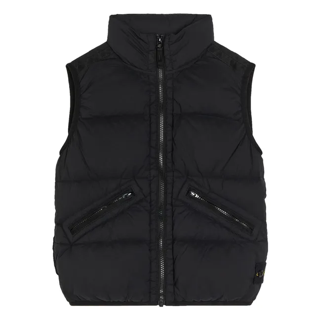 Chaqueta sin mangas con logotipo | Negro