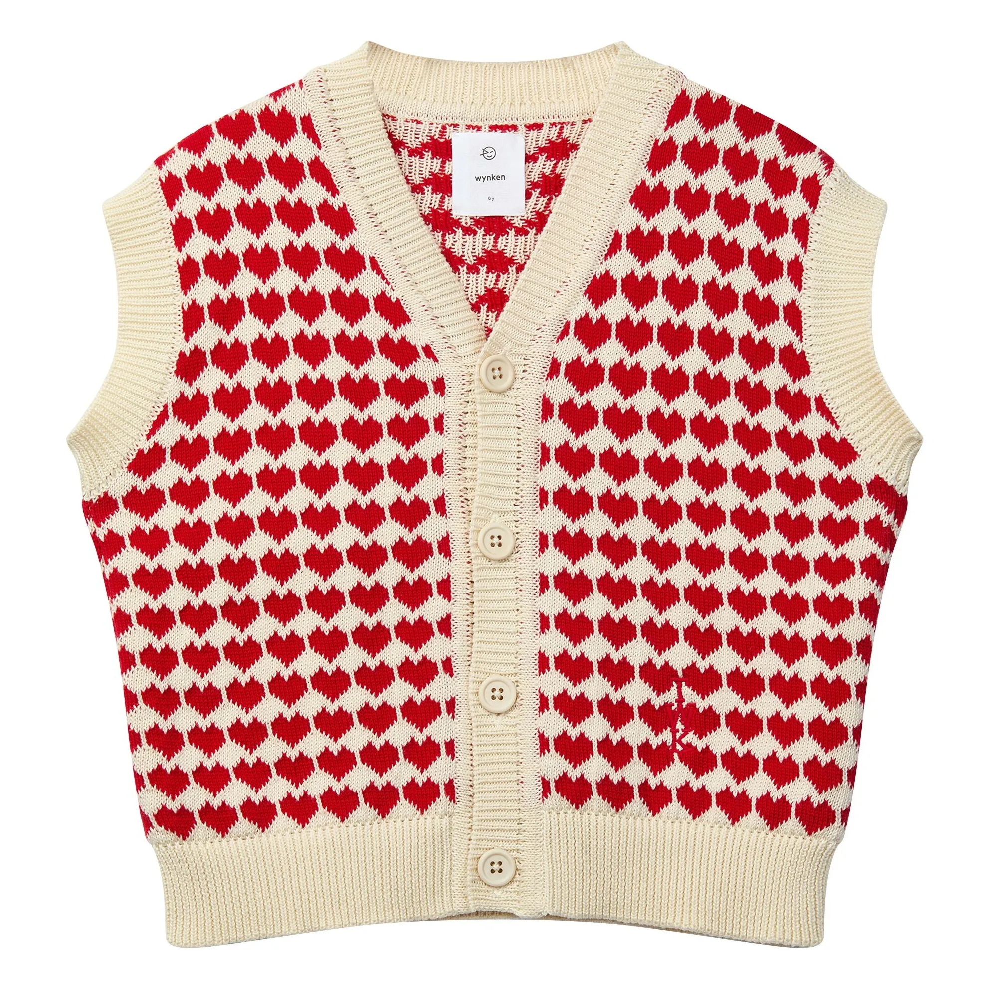 Wynken Ecru The Lovers Organic Cotton Sleeveless Vest