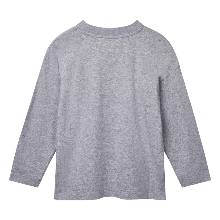 Kukka Cat Organic Cotton T-shirt | Heather grey- Product image n°2