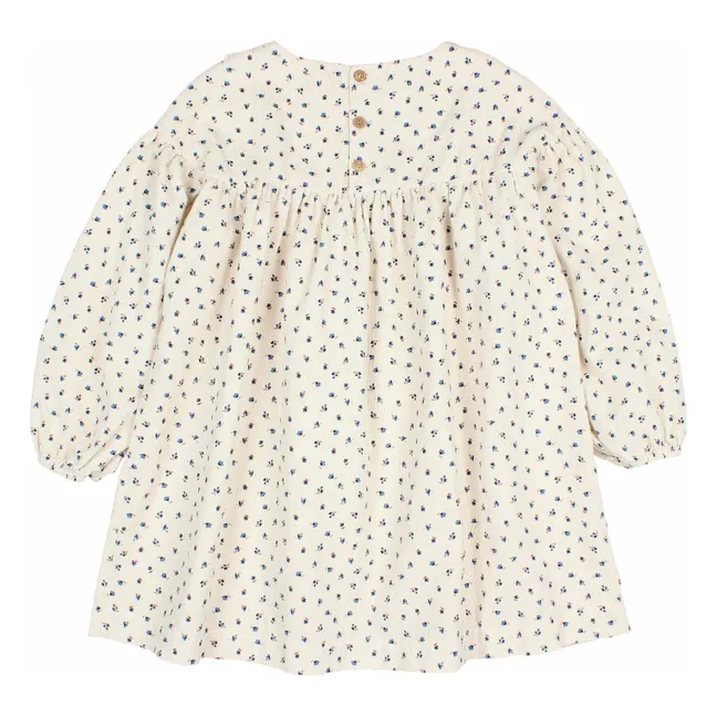 Vestido de pana suave de algodón orgánico | Marfil