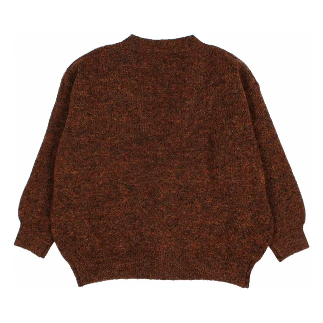Cardigan Fibres Recyclées  | Marron