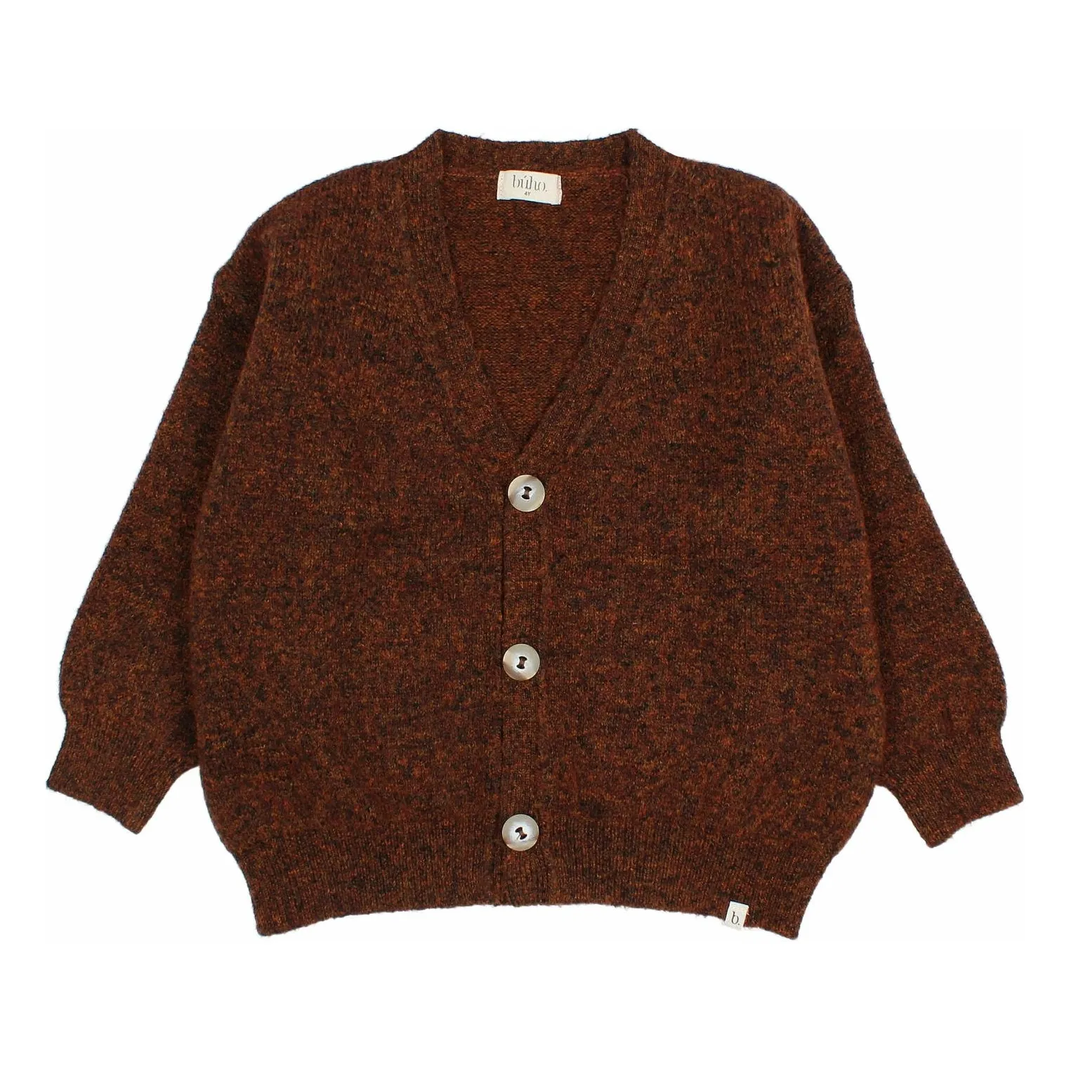 Búho - Gilet Garçon - Coton/Laine - Marron - 3 ans