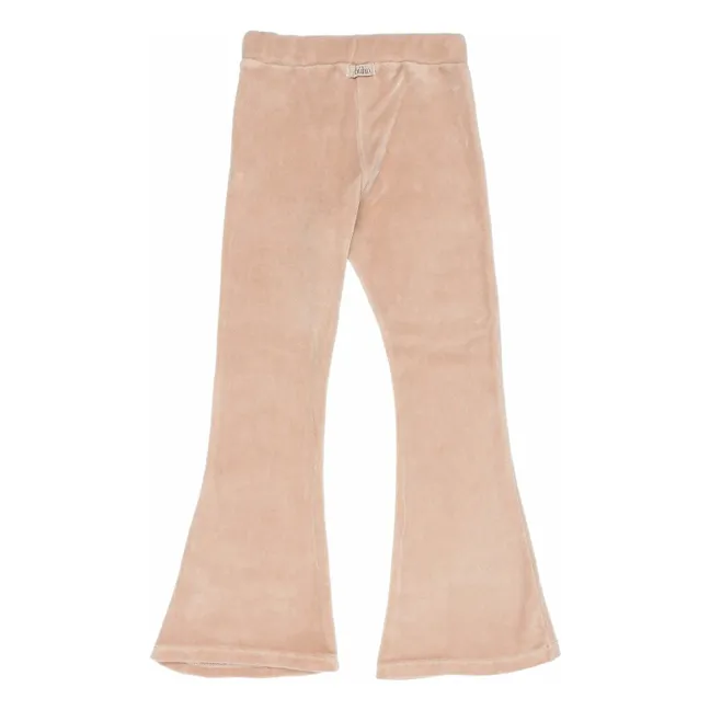 Legging Flare Velours Coton Bio | Rose