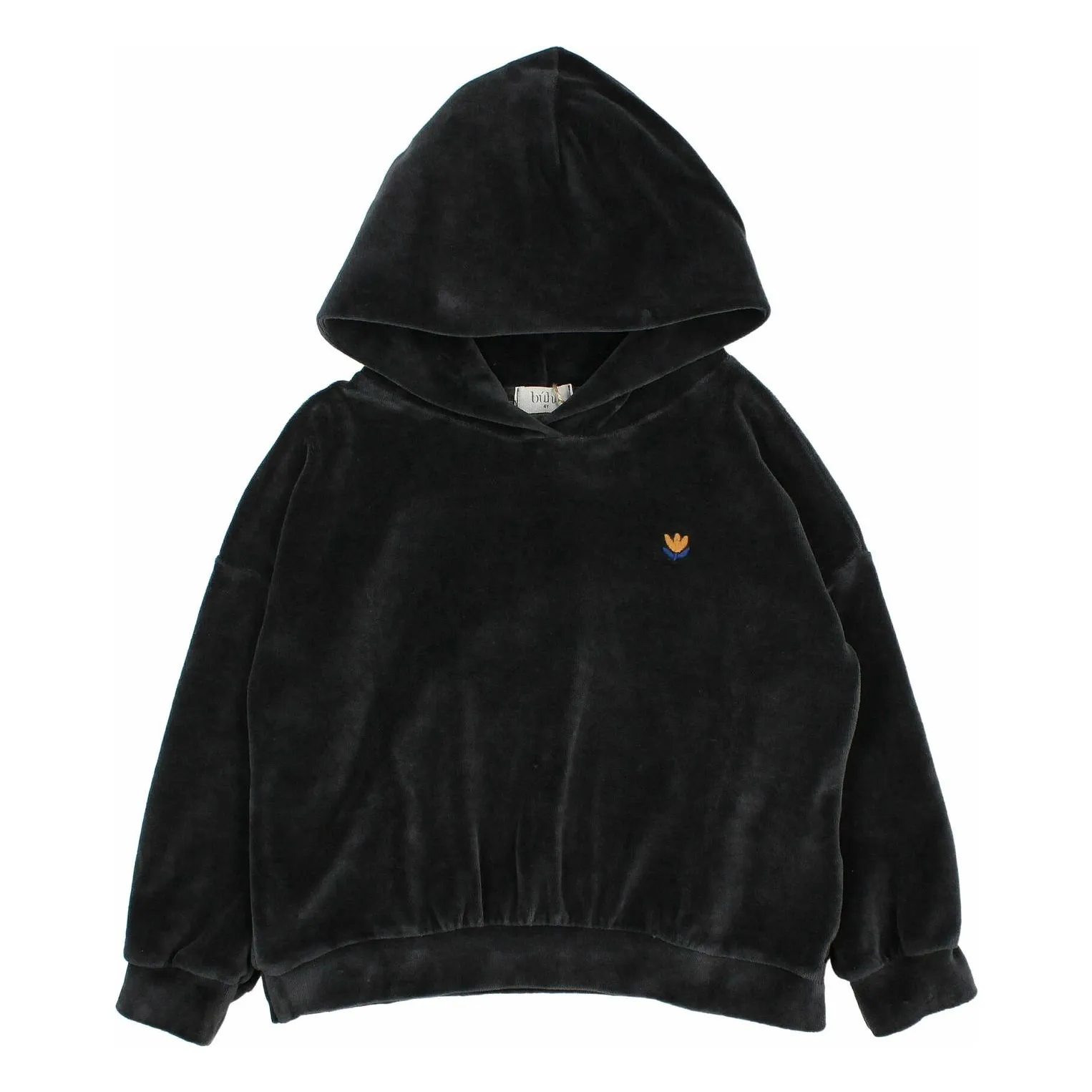 Búho Charcoal Grey Velvet Organic Cotton Hoodie