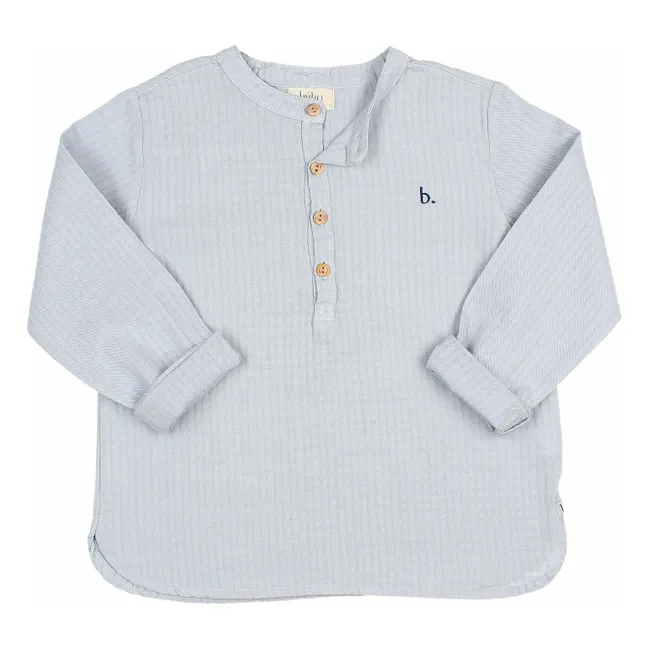 Kurta Gaze de Coton | Bleu gris