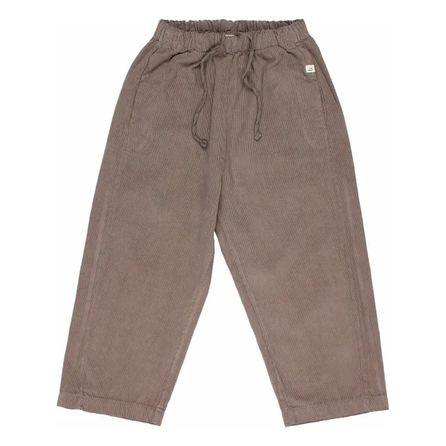 Pantalon Soft Velours Côtelé Coton Bio | Taupe