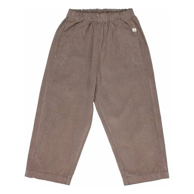 Pantalon Soft Velours Côtelé Coton Bio | Taupe