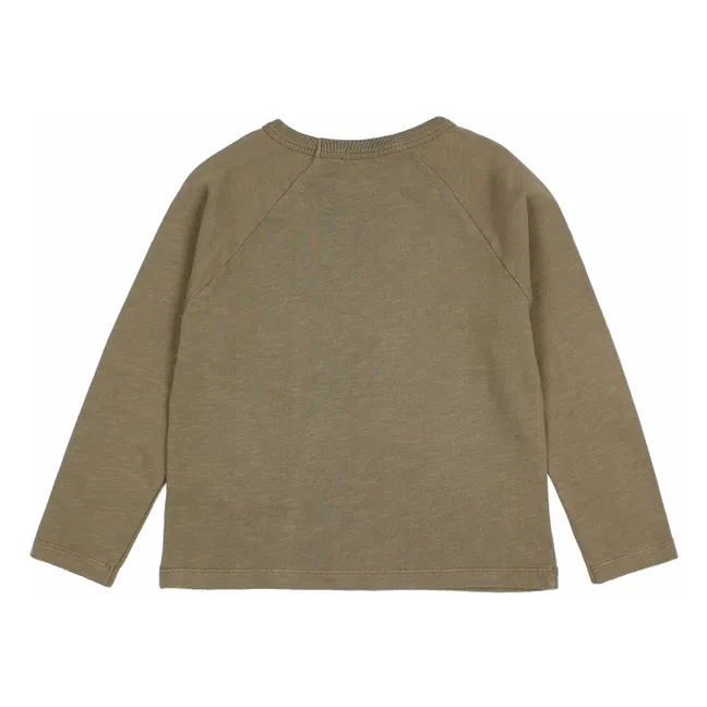 T-shirt Casual Coton Bio | Vert kaki