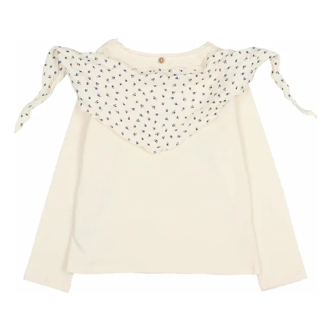 T-shirt Foulard Gaze de Coton Bio | Ivoire