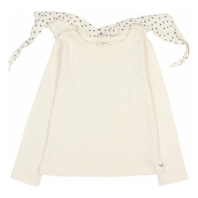 T-shirt Foulard Gaze de Coton Bio | Ivoire