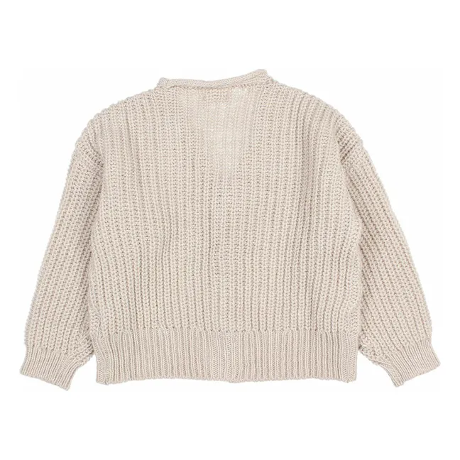 Wool Alpaca Cardigan | Beige