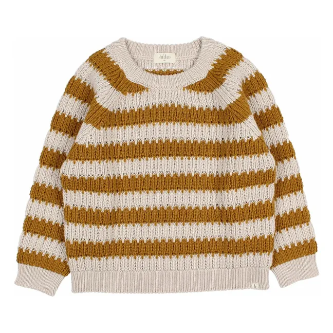 Striped Wool Alpaca Sweater | Ochre