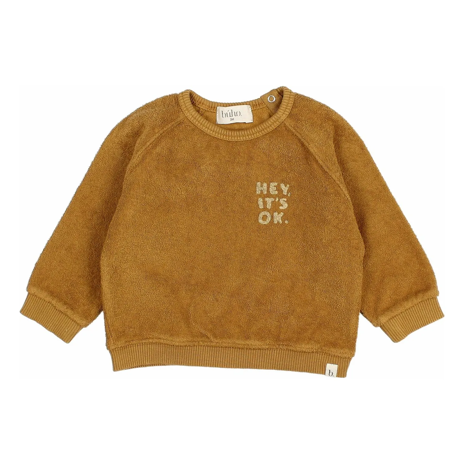 Búho - Sweat Bébé - Coton Biologique - 6 mois - Ocre