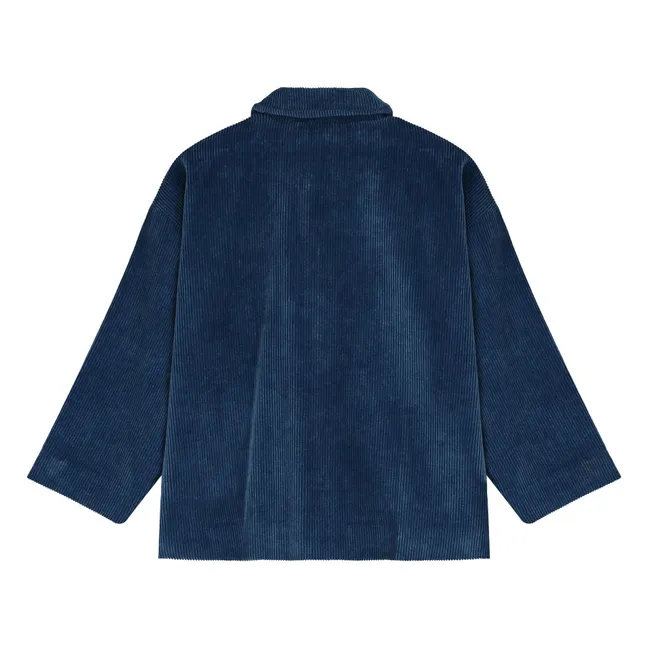 Chaqueta de pana de algodón orgánico | Azul