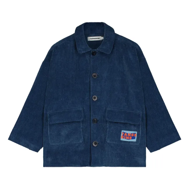 Chaqueta de pana de algodón orgánico | Azul