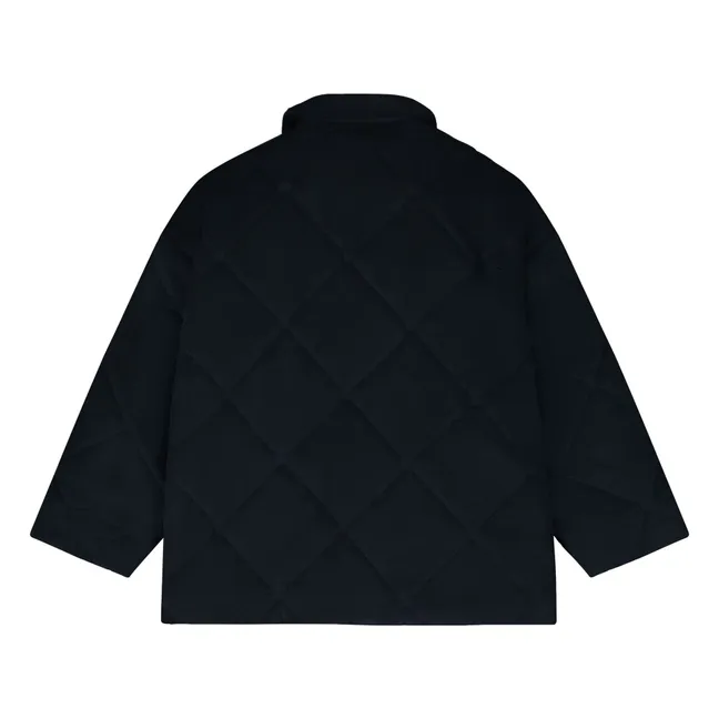 Veste Velours Côtelé Matelasée  | Noir