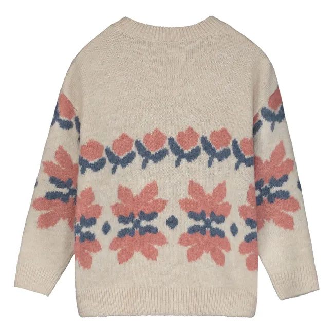 Floral sweater | Beige