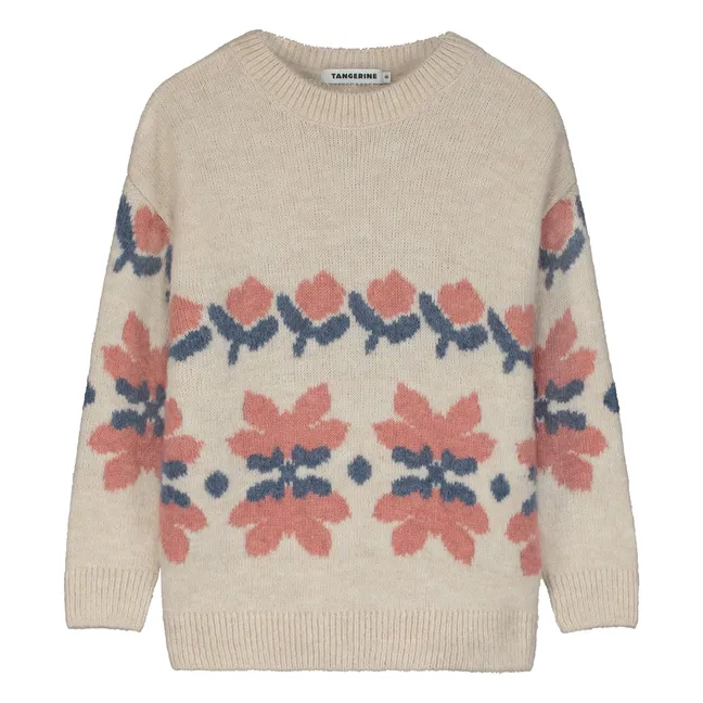 Pull Fleuri | Beige