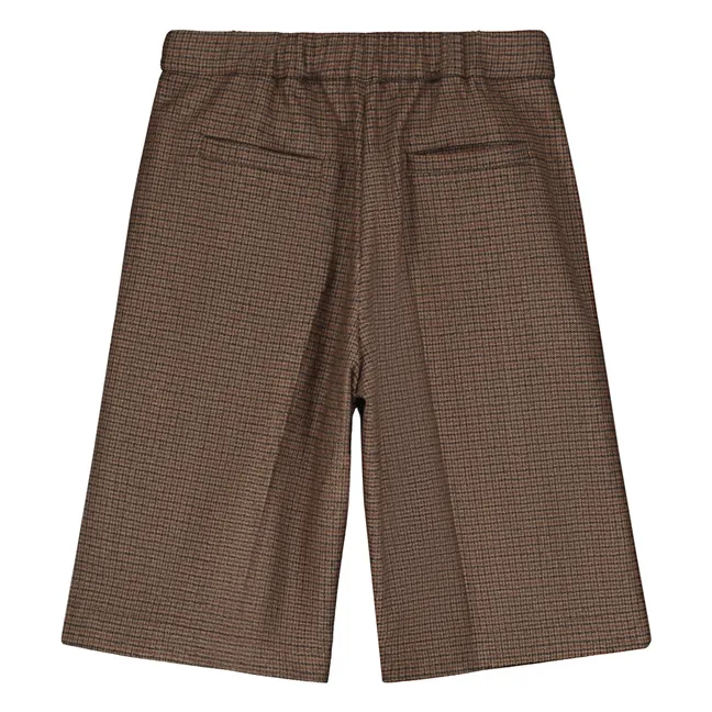 Bermuda Carreaux Laine | Marron