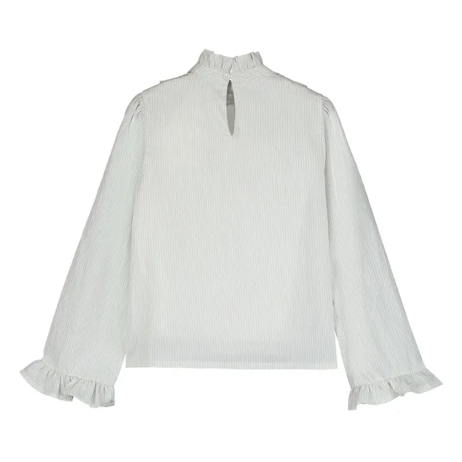 Blouse Col Volants  | Blanc
