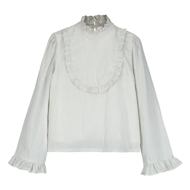 Blouse Col Volants  | Blanc