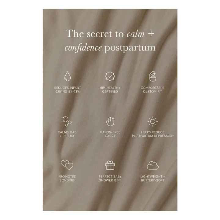 Echarpe de portage en modal | Sable- Image produit n°7