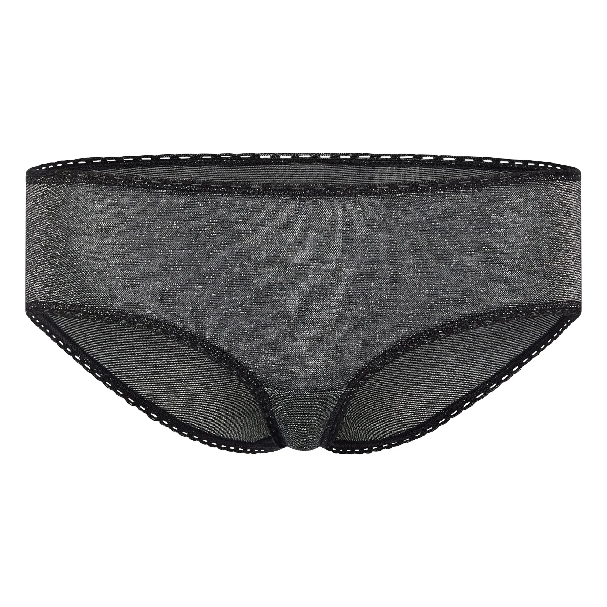 Momoni Charcoal Grey Amaca Metallic Panties