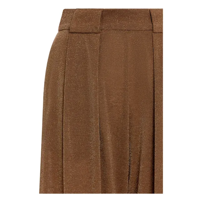 Pantalones Aspen Metallic | Tabaco