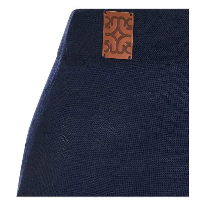 Falda de lana Merino Isla | Azul Noche- Imagen del producto n°4