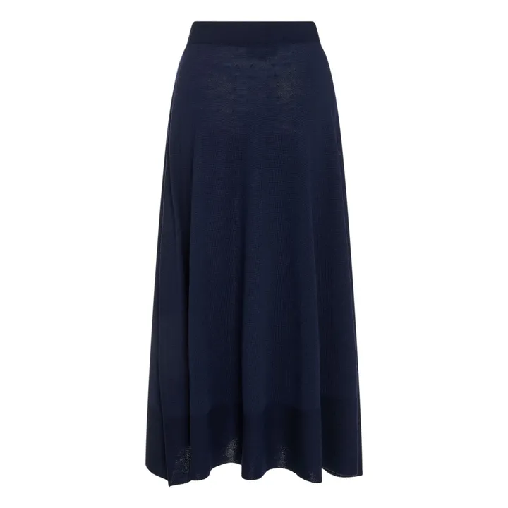 Falda de lana Merino Isla | Azul Noche- Imagen del producto n°3