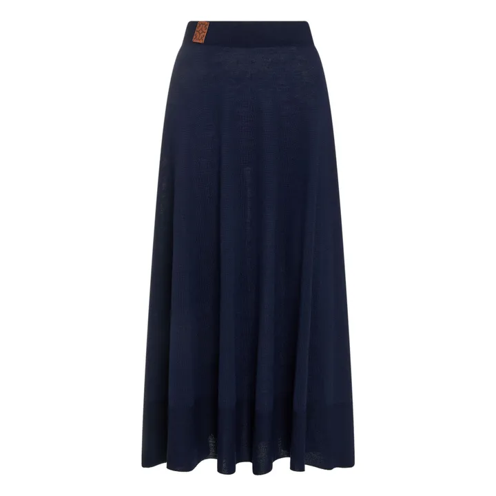 Falda de lana Merino Isla | Azul Noche- Imagen del producto n°0