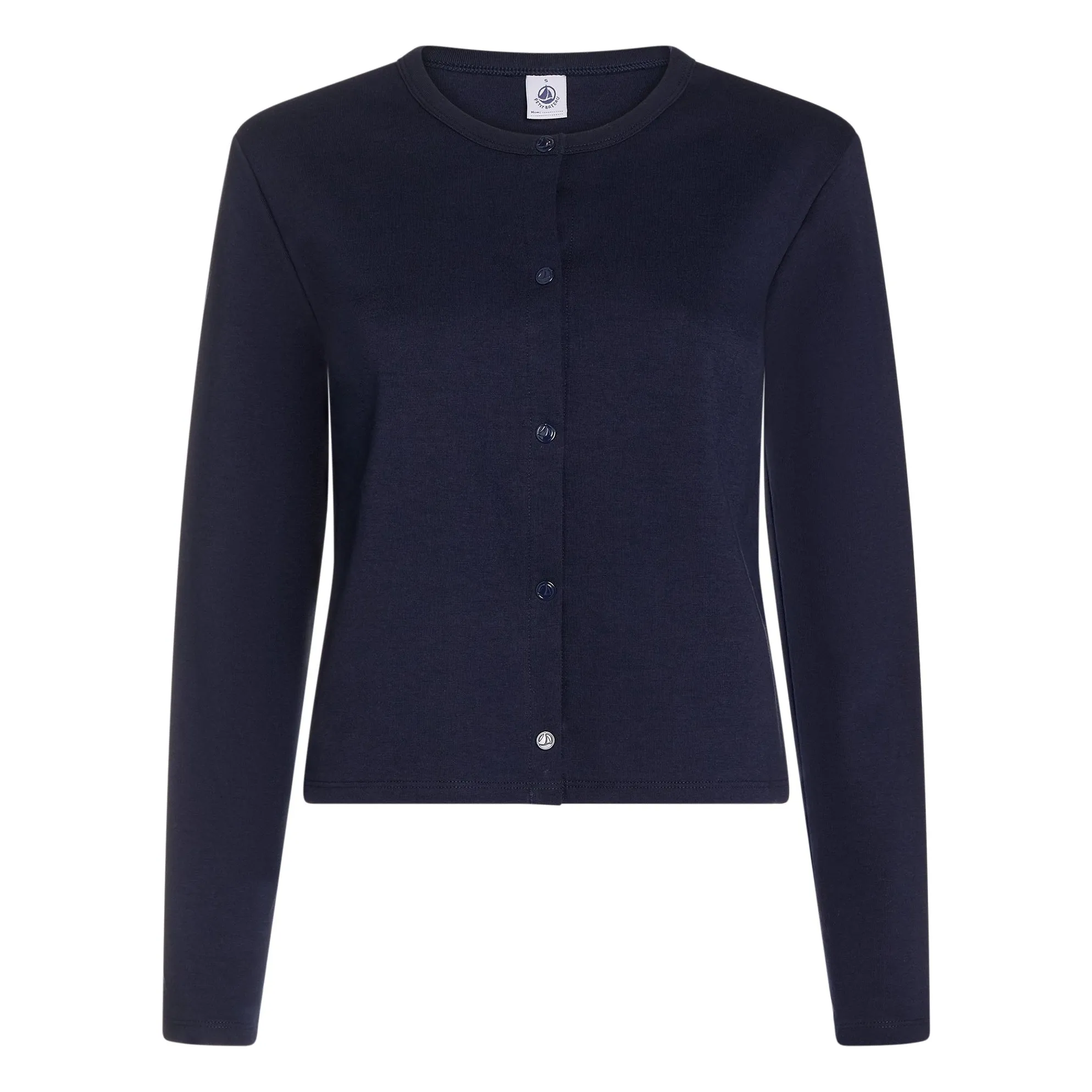Petit Bateau Navy Blue Organic Cotton Tailored Cardigan