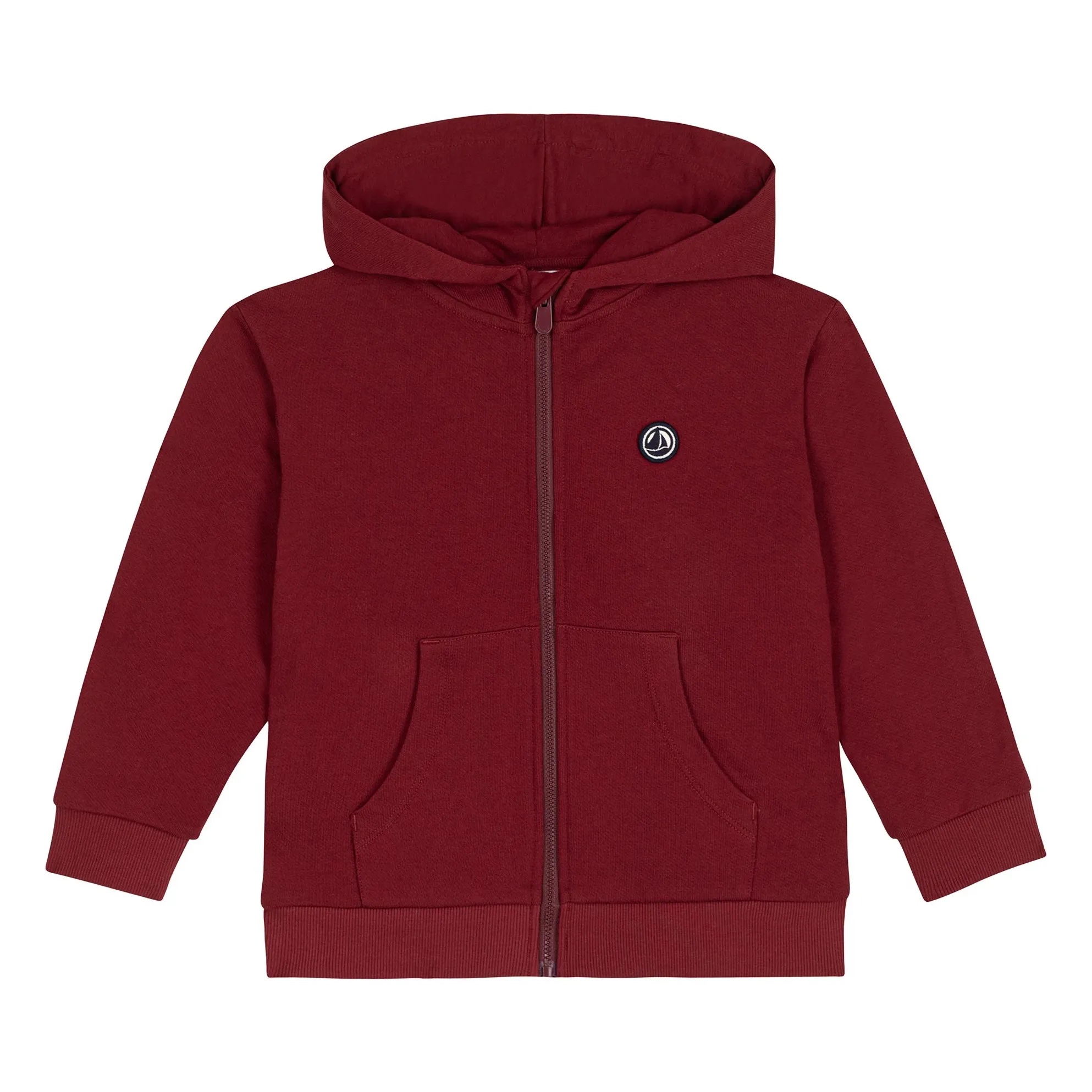 Petit Bateau Burgundy Logo Hoodie