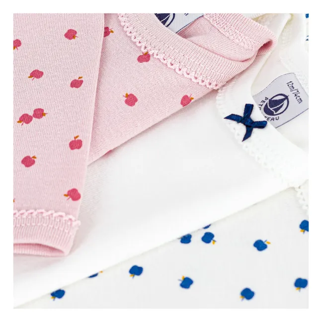 Lot 3 Bodies Pommes Coton Bio | Ecru