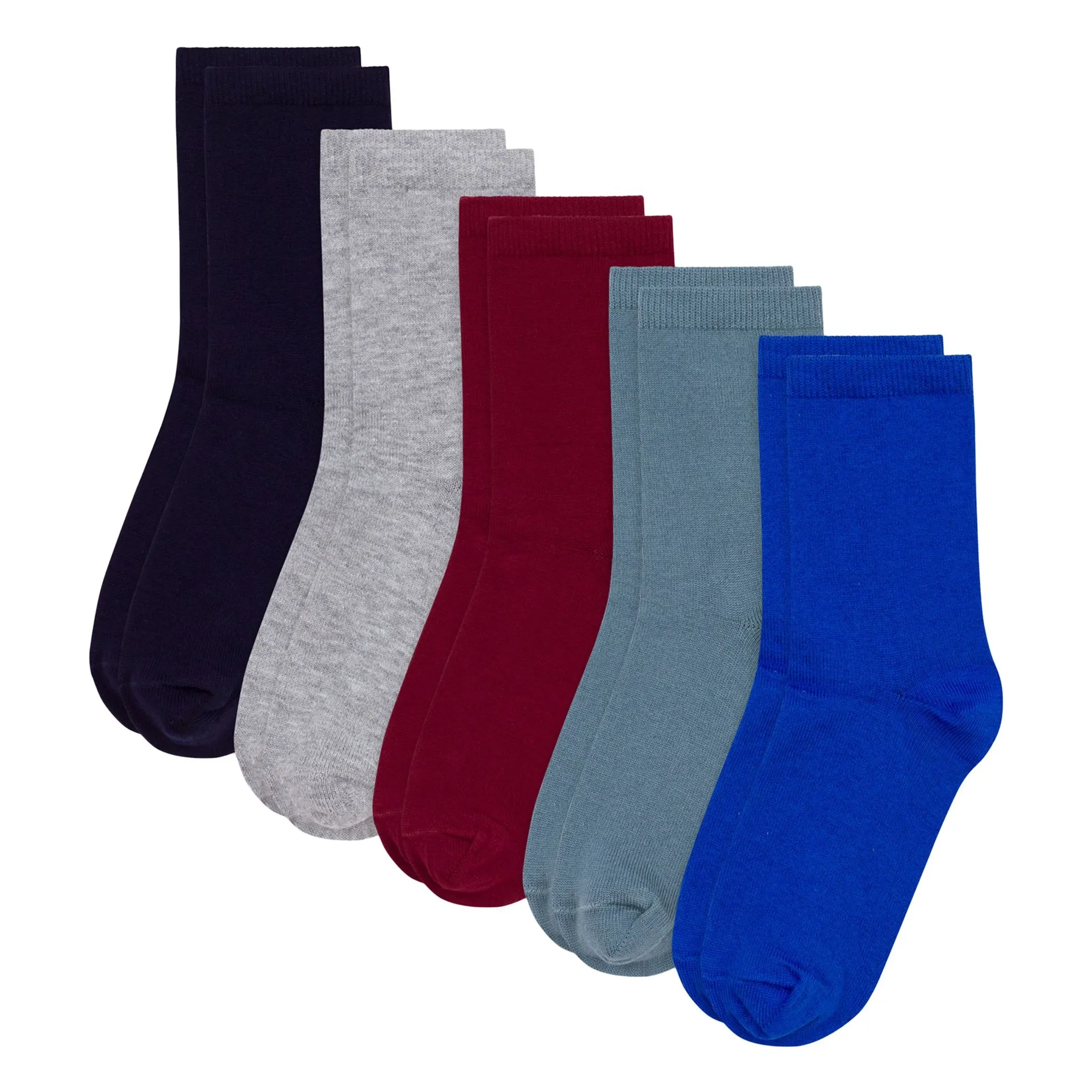 Petit Bateau Blue Pack Of 5 Pairs Of Plain Socks