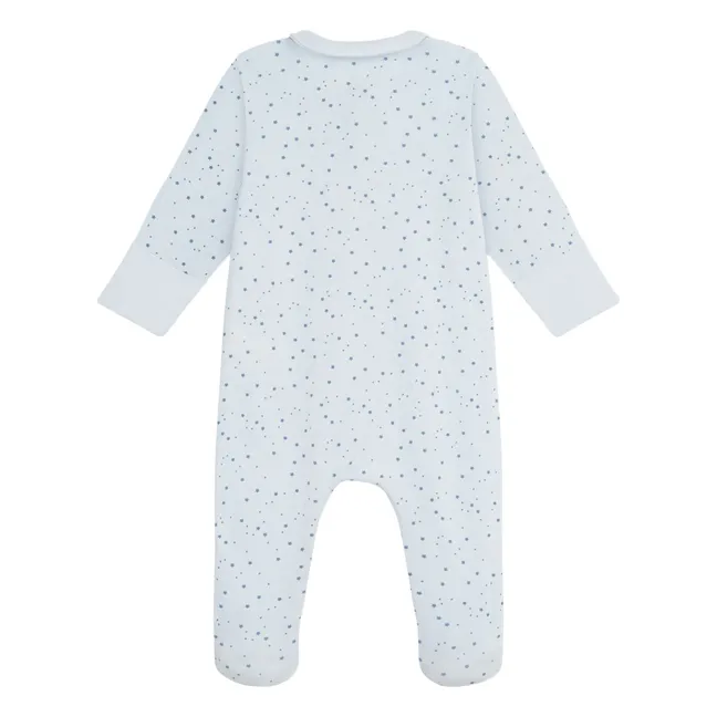 Pyjama Dors Bien Zippé Etoiles Coton Bio | Bleu
