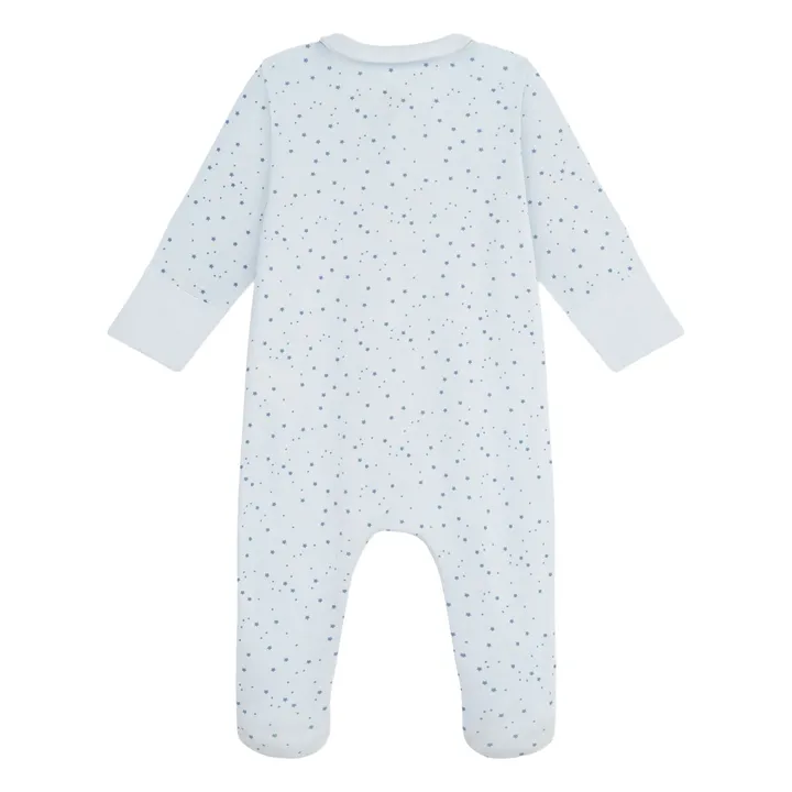Pijama Sleep Well Zip Estrellas Algodón Ecológico | Azul- Imagen del producto n°1